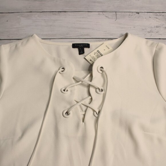 Talbots Petite Women's Vintage Blouse Top Size XS P Scallop - Picture 4 of 6